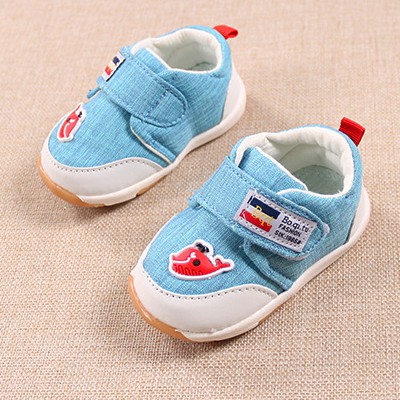 giày vải tập đi bé trai đế cao su size 16-20