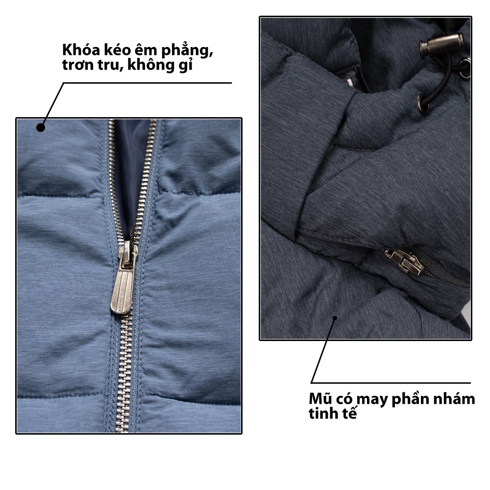 Áo Phao Nam 5S (2 màu), Vải Melang Xước Siêu Mềm, Có Mũ Tháo Rời, Giữ Ấm Siêu Tốt (AKC20024-01) | BigBuy360 - bigbuy360.vn