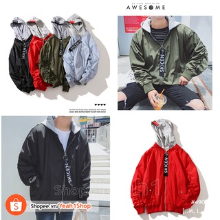 [Yeah1Shop] Áo khoác bomber dù 01 (M, L,XL)