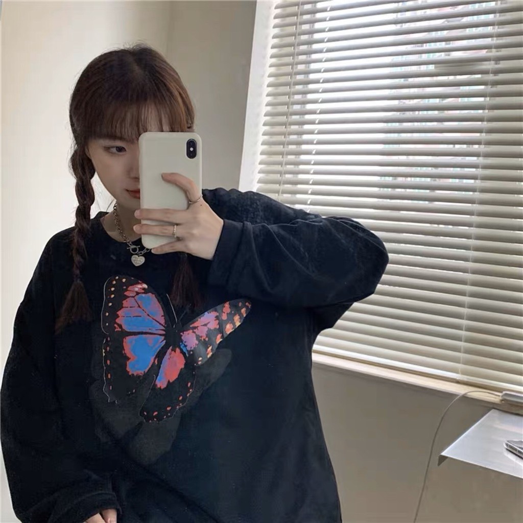 Áo phông, áo thun nam nữ form rộng tay DÀI Unisex ButterflyTừ 50-70kg | BigBuy360 - bigbuy360.vn