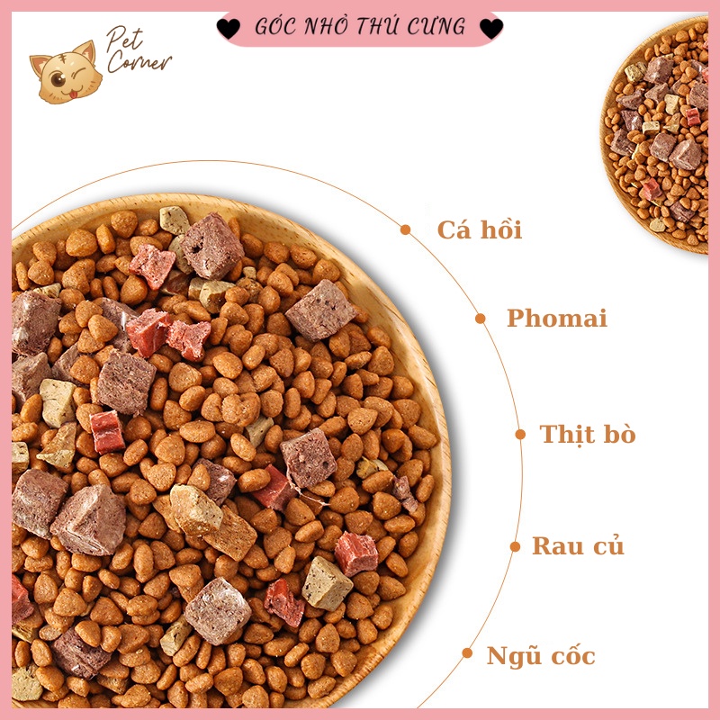 Hạt Captain cho chó - Hạt thức ăn cho cún cưng mix thịt bò, cá hồi và phomai