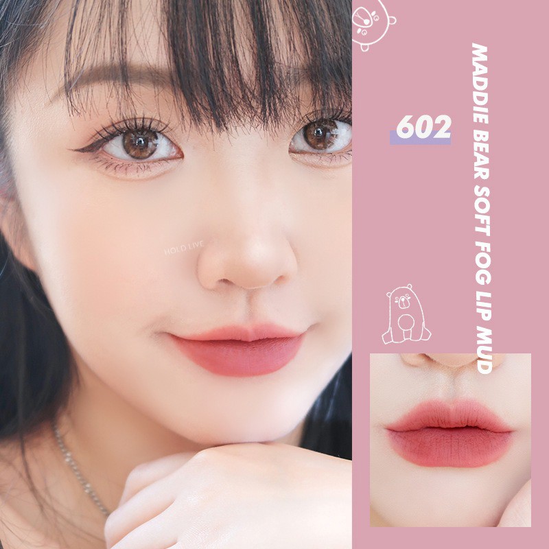 Son hold live maddie bear Son môi Hold Live dưỡng ẩm chống nước tông màu trẻ trung xinh xắn