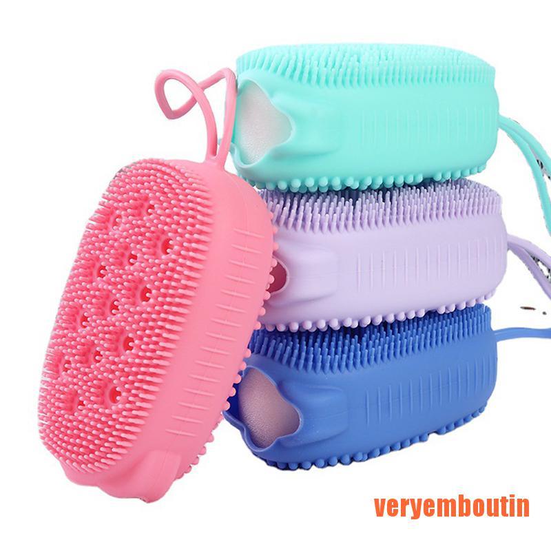 Bàn Chải Silicone Massage Tẩy Tế Bào Chết Toàn Thân