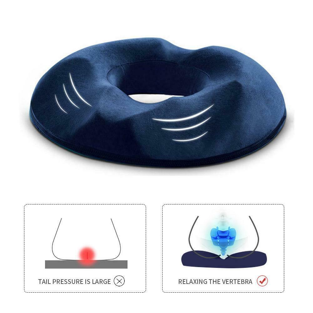 Miếng đệm lót ghế ngồi giảm đau điều chỉnh đúng tư thế thiết kế hình bánh donut độc đáo Coccyx D7X5