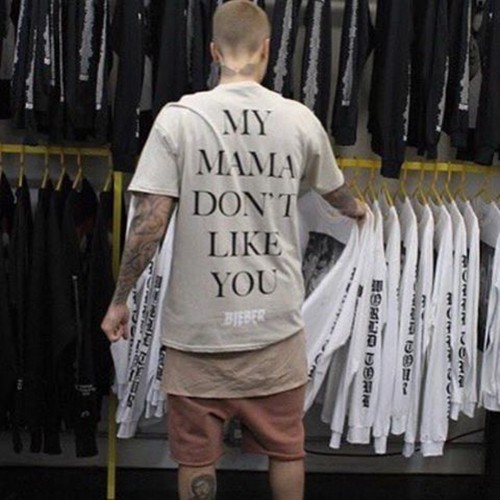 Áo thun theo phong cách Justin Bieber thời trang cho nam