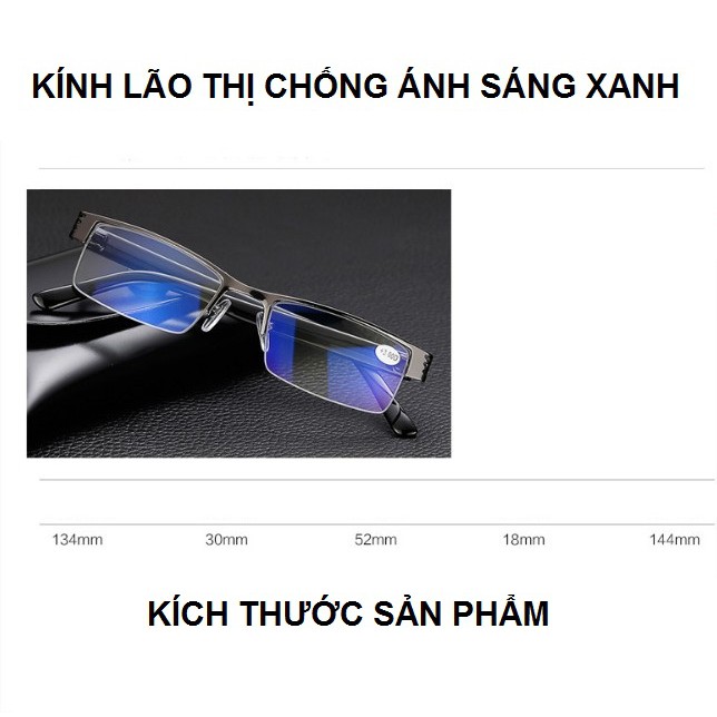 Kính lão kính viễn thị trung niên cực sáng và rõ tặng ông bà bố mẹ nhìn chữ cực nét kcm100 Không gồm hộp như hình