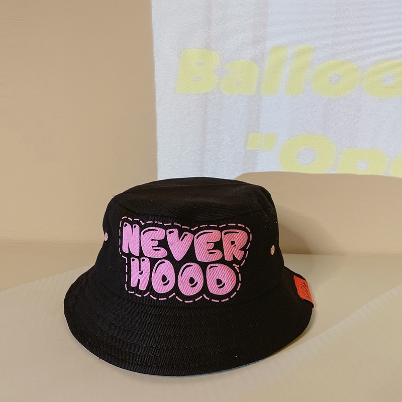 Mũ Bucket In Chữ Thiết Kế Mới Đơn Giản Thời Trang Dành Cho Bé