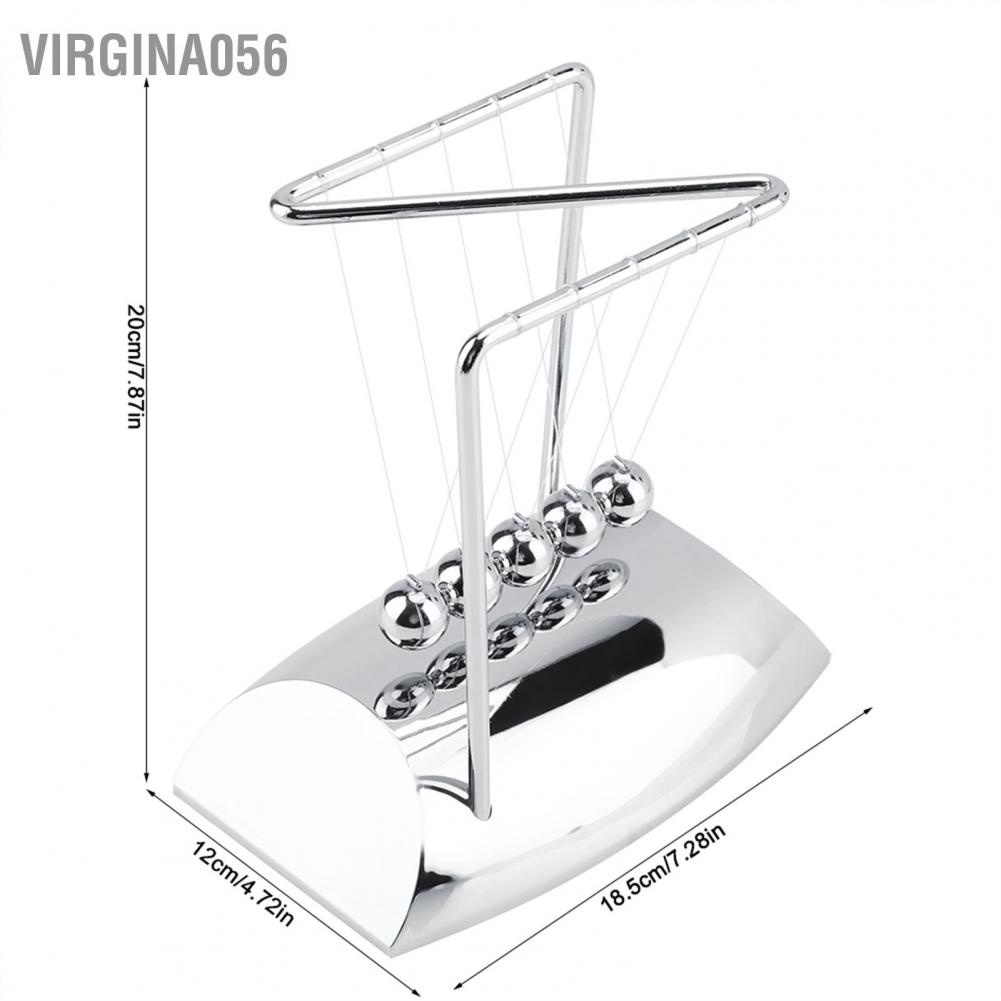 Virgina056 Newton's Cradle Balance Steel Balls Physics Science Pendulum Ornaments Toy Desk