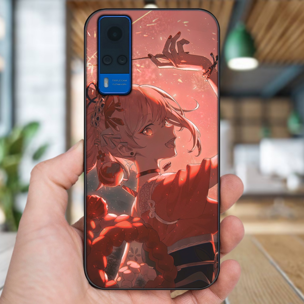 Ốp lưng Vivo Y51 2020, Y53s viền đen in hình Yoimiya Genshin Impact