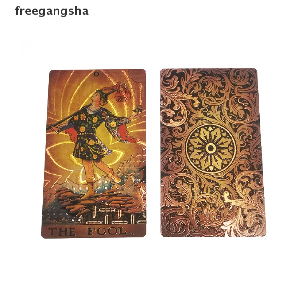 Bộ bài tarot bằng PVC chống nước dập nóng lá vàng sang trọng có hộp quà tặng