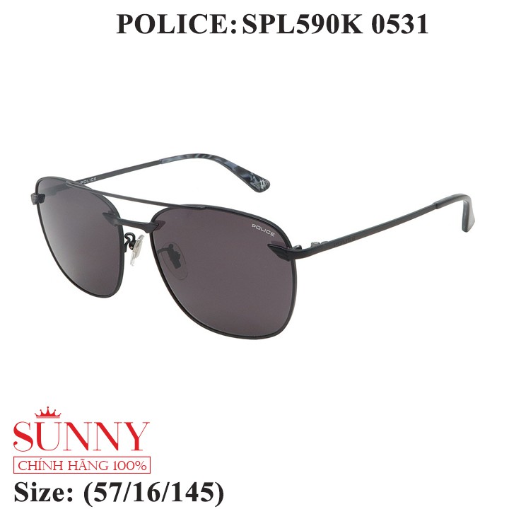Kính mát Police chính hãng SPL590K màu sắc thời trang, thiết kế dễ đeo bảo vệ mắt