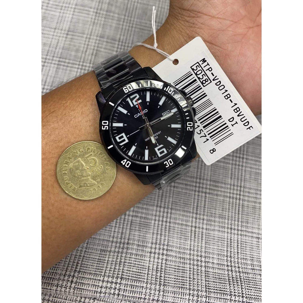 Đồng hồ nam dây kim loại Casio Anh Khuê MTP-VD01B-1BVUDF