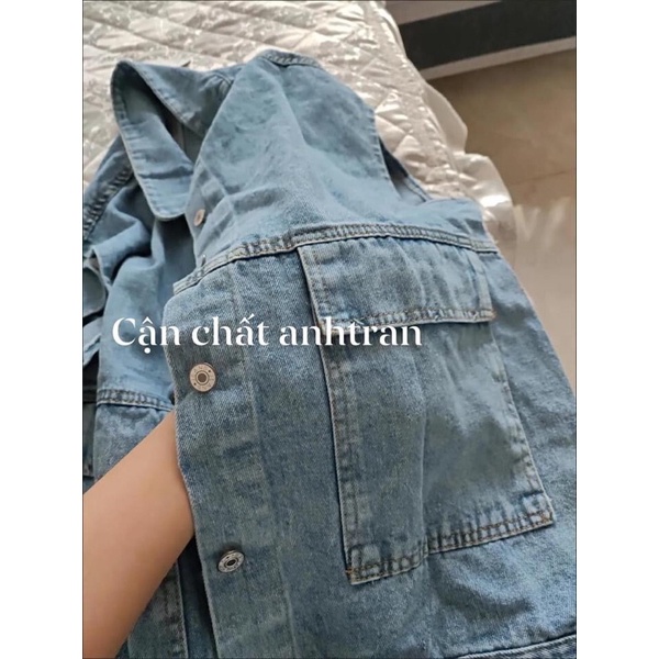 [Ảnh thât] Áo Jean Ghi Lê Cá Tính Mẫu Mối