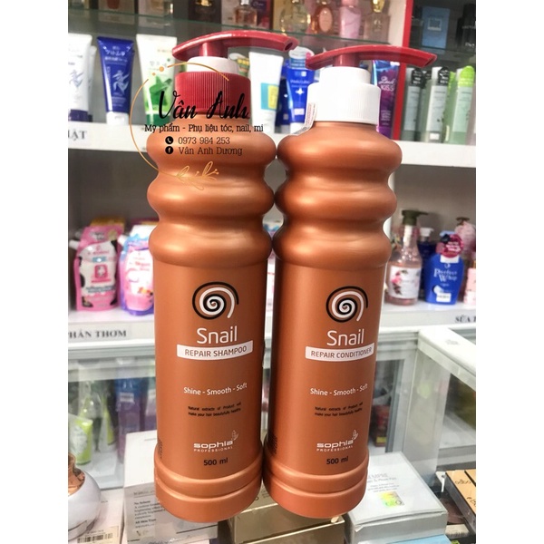 Dầu gội và dầu xả ốc sên siêu phục hồi tóc Snail Repair Shampoo - Conditioner