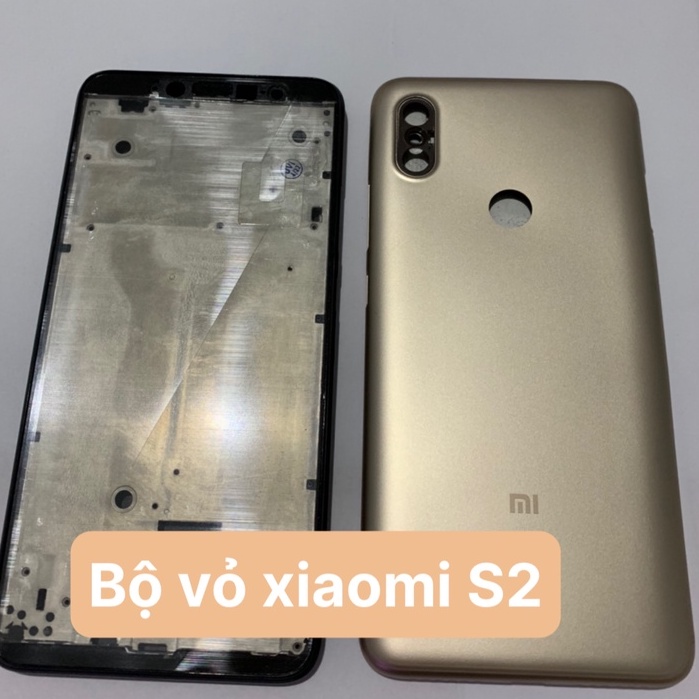 Bộ vỏ điện thoại full zin Xiaomi Redmi S2 - bộ gồm lưng, sường, phím bấm, kính camera