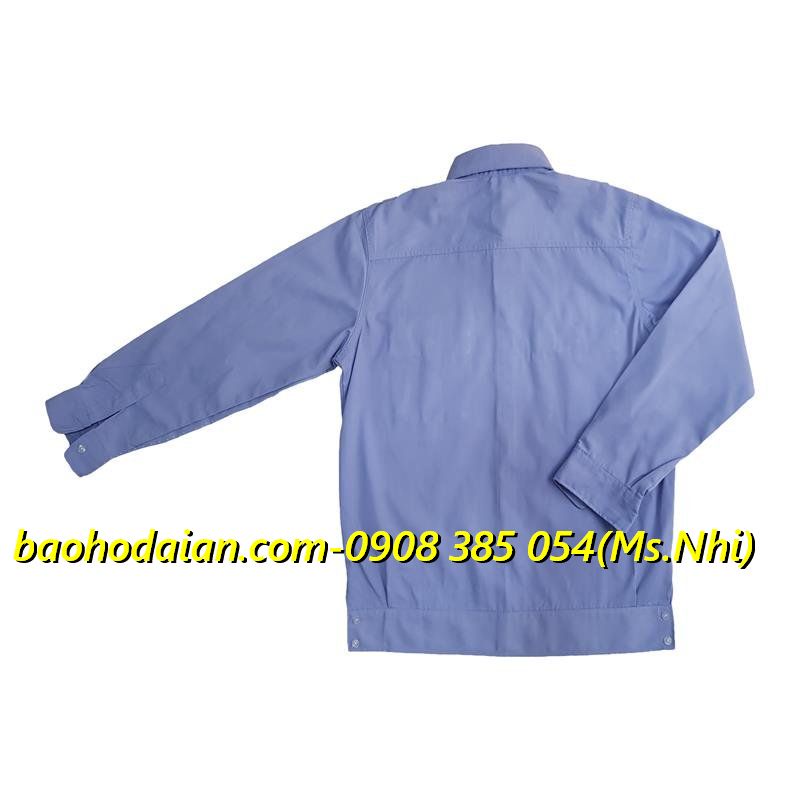 Áo bảo vệ vải si nẹp bo gấu kèm logo vai- Hình thật