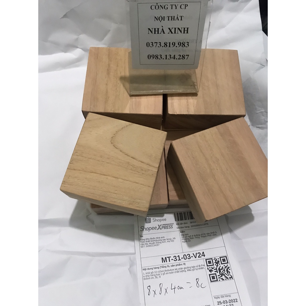 Khối gỗ 10 x10x4 /8x8x4cm,..... kê chân giường trang trí hàng loại 1 gỗ đẹp