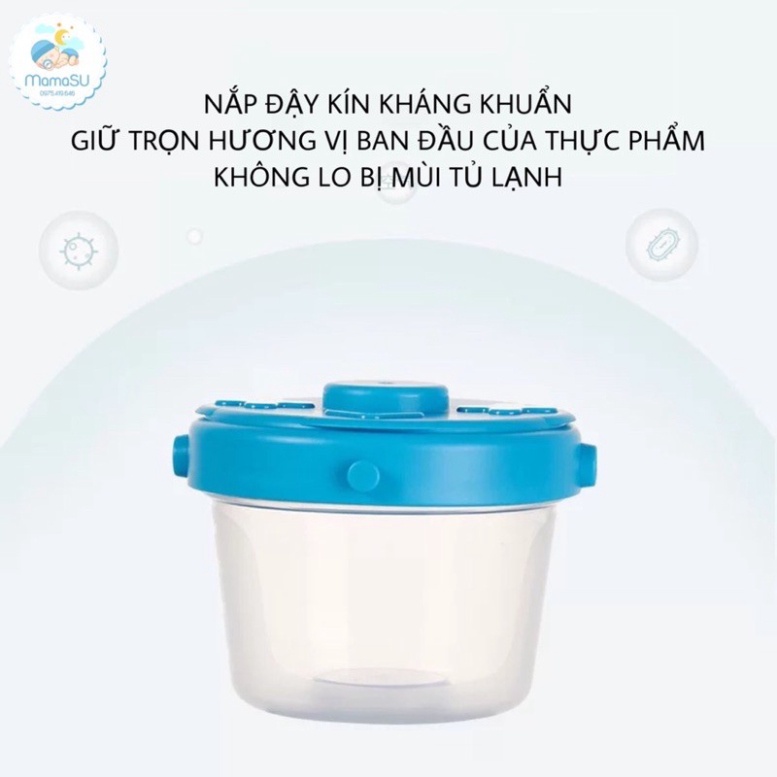 (Set 2 chiếc) Hộp trữ đông Keaide Biddy cao cấp cho bé ăn dặm - Hộp đựng thực phẩm