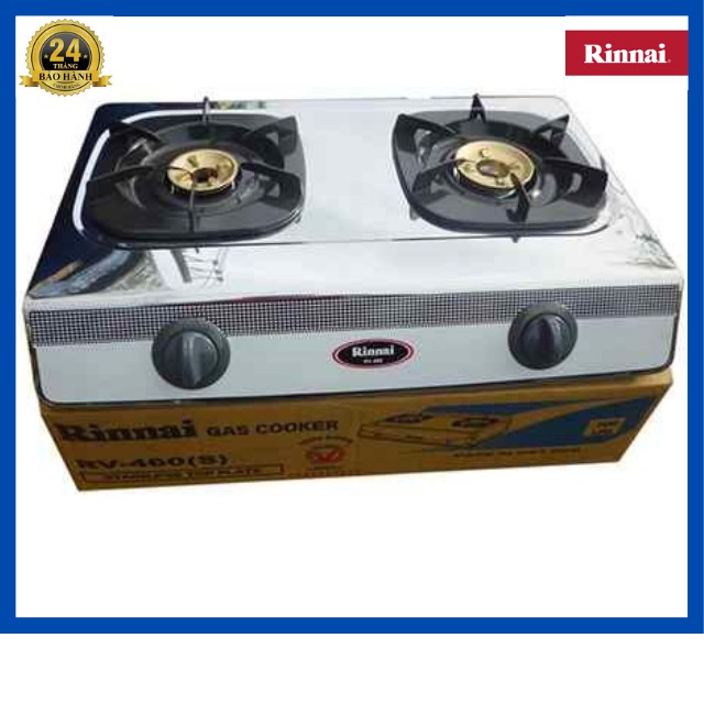 Bếp gas RINNAI RV 460 bạc-bếp ga bền đẹp,giá rẻ,tiết kiệm gas ,an toàn với công nghệ Nhật Bản BH 24T