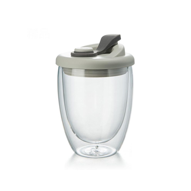 Cốc thủy tinh uống cà phê hai lớp cách nhiệt 450ml