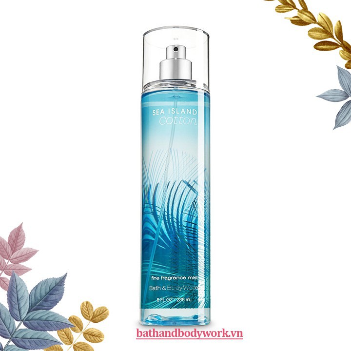 Xịt thơm toàn thân bodymist Bath & Body Works mùi Sea Island Cotton