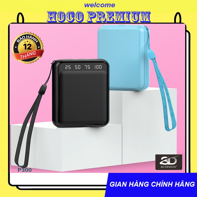 SẠC DỰ PHÒNG SD P300 / 10000MAH 2 CỔNG RA - CHÍNH HÃNG