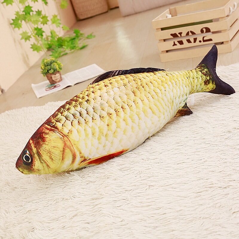 ĐỒ CHƠI CÁ CHÉP SẮP HÓA RỒNG NHỒI BÔNG CHO CHÓ MÈO