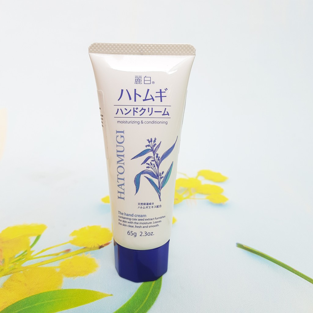 Kem Dưỡng Da Tay Hạt Ý Dĩ Reihaku Hatomugi Hand Cream 65g Nhật Bản