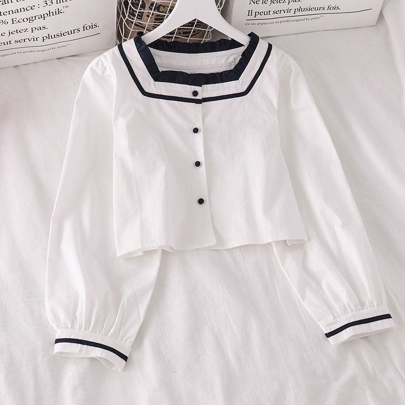 Set áo tay dài + chân váy dáng chữ A phong cách thời trang cho nữ