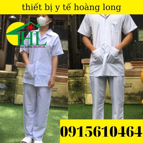 Bộ Quần Áo Blouse (Blue) Y Tá Nam Cộc Tay Dáng Ngắn
