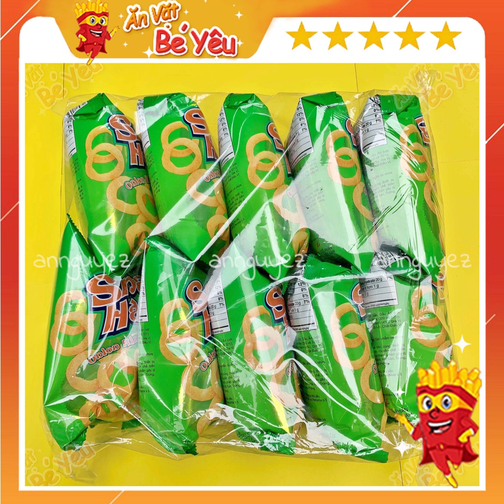 Bim bim Oishi snack hành (bịch 10 gói 15g)