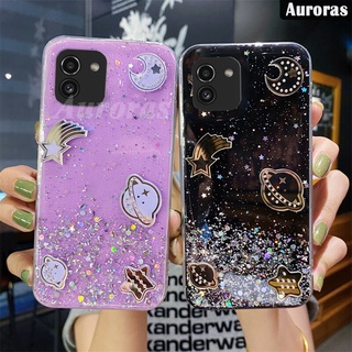 Ốp Điện Thoại Mềm Trong Suốt In Hình Hành Tinh Có Nhẫn Đỡ Cho Samsung Galaxy A03 A03S A03 A03S A13