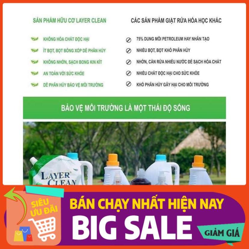 Nước rửa bát hữu cơ Layer Clean 2l hương quýt