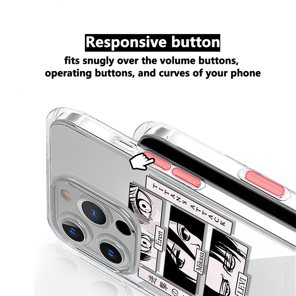 Ốp Điện Thoại Dẻo Họa Tiết Hoạt Hình Attack on Titan Cho iPhone 13 12 11 Pro Max lPhone 7 8 Plus XS Max
