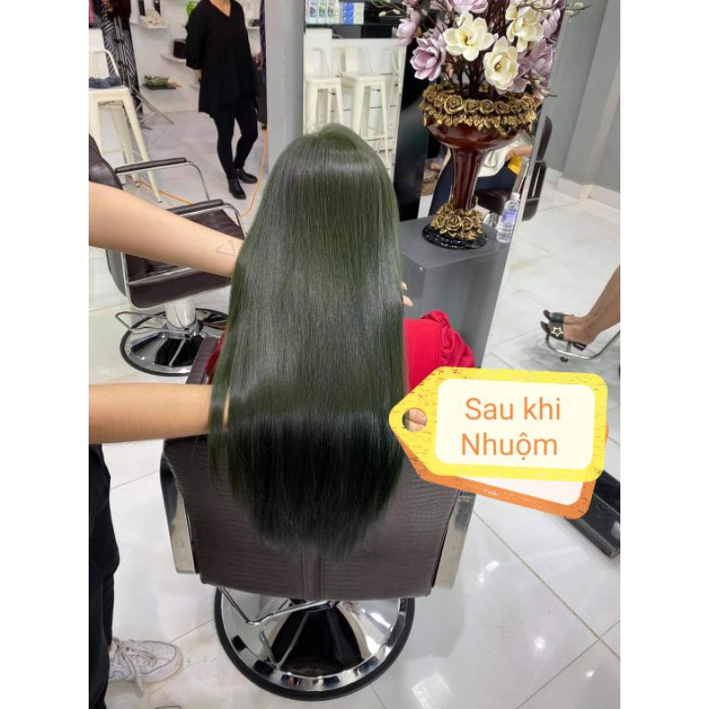 Thuốc Nhuộm Tóc màu xanh rêu, nâu rêu không tẩy- Hair CAre Q4