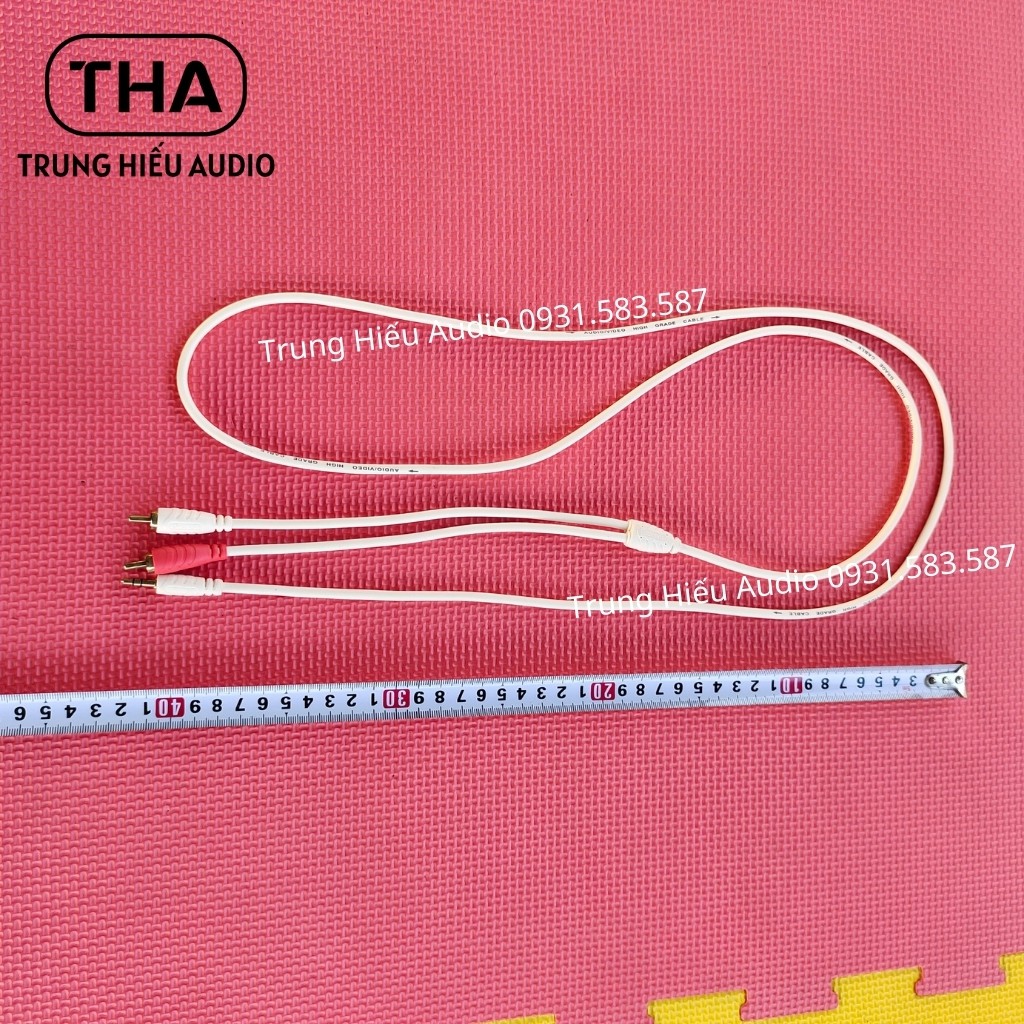 Dây Tín Hiệu AV 3.5 Ra 2 Bông Sen JRUIST Chống Nhiễu, Jack 3.5 Ra Bông Sen Hàng Nhập, Loại Tốt - Trung Hiếu Audio