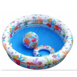 Bộ bể bơi intex 3 chi tiết bể + phao + bóng tròn to