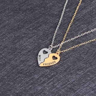 loica  Friendship Necklace Best Friends Forever Hollow Heart-Shaped Pendant Brother Best Buds Necklace