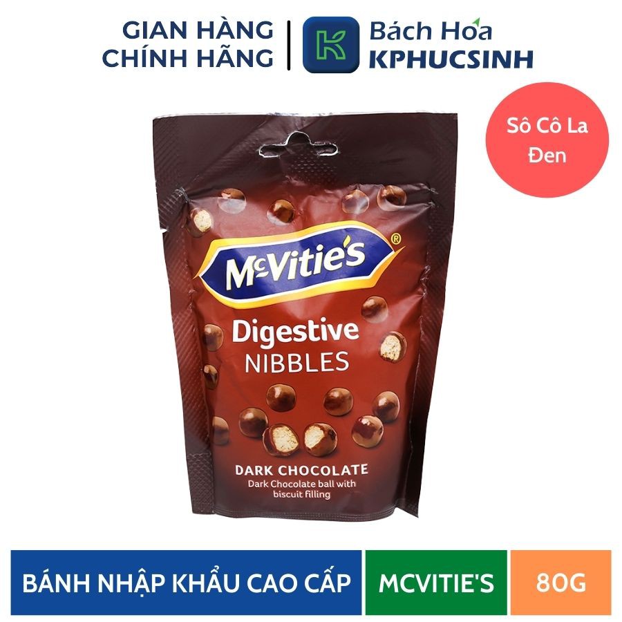 Bánh bi Nibbles socola đen KPHUCSINH - Hàng Chính Hãng