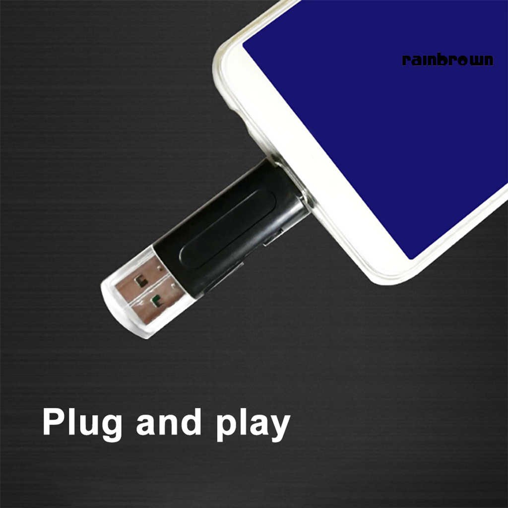 2 in 1 USB 2.0 Phone OTG Dual TF SD Card Reader Adapter for PC Computer Android /RXDN/