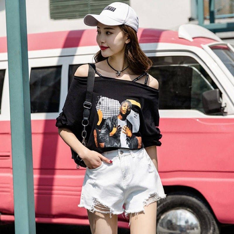 Quần Short Denim Lưng Cao Ống Rộng Thiết Kế Xẻ Rách Phong Cách Hàn Quốc Thời Trang Mùa Hè Hàng Mới Dành Cho Bạn Nữ 2021