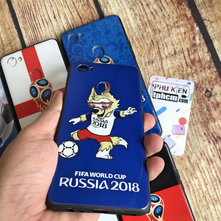 Ốp lưng Oppo F7 dẻo Viền đen hình World Cup 2018