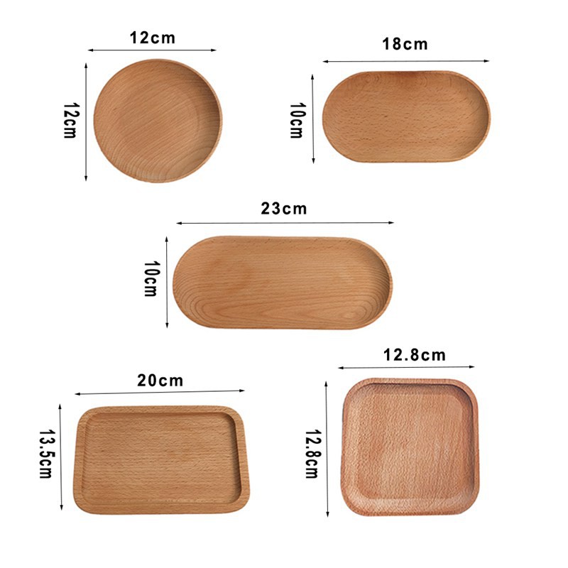 Khay Gỗ Hình Oval Đựng Thức Ăn Phong Cách Nhật Bản