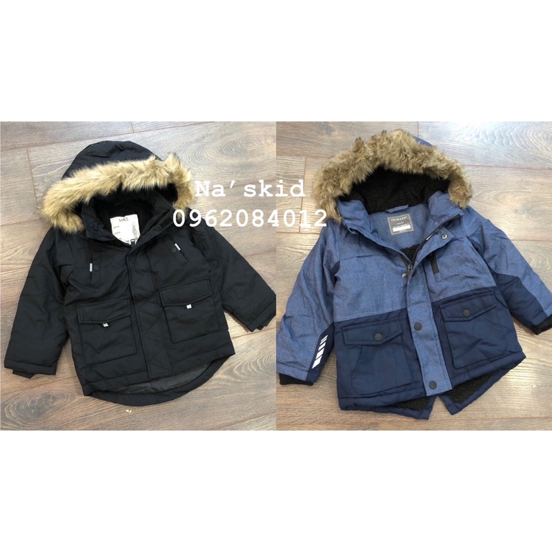 Áo parka lót lông cừu cho bé trai