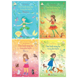 Sách bộ sticker dolly dressing - dán hình sáng tạo trang phục búp bê - bộ 1