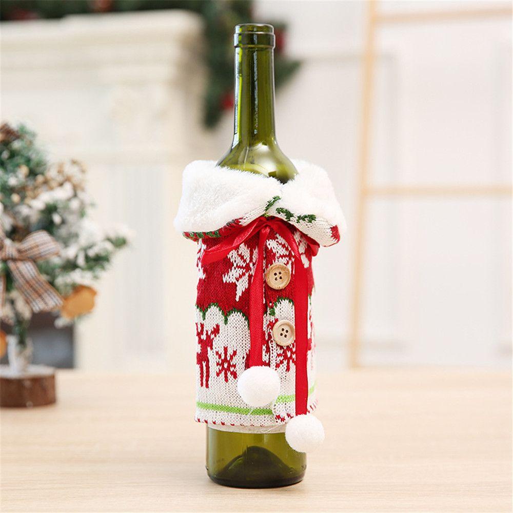 Vỏ Bọc Chai Rượu Họa Tiết Giáng Sinh Dễ Thương