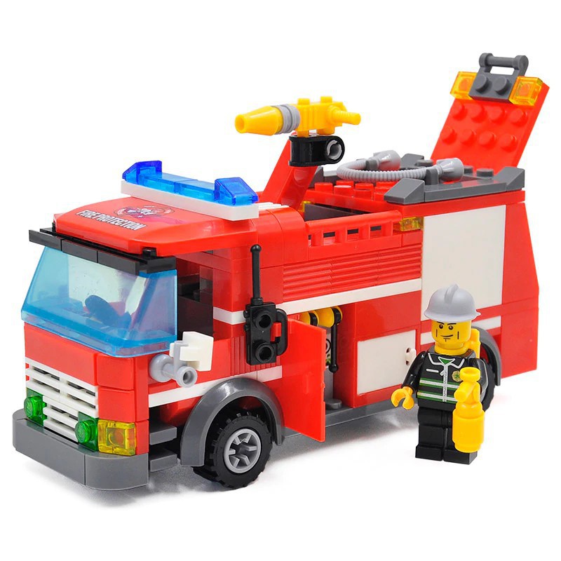 Đồ chơi lắp ráp xếp hình Lego Kazi 8054: Xe cứu hỏa xe chữa cháy