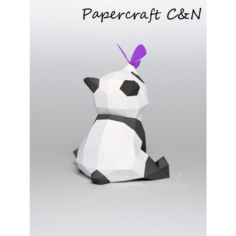 DIY Papercraft|Panda And Butterfly|Có hướng dẫn tiếng việt