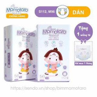 Bỉm tã dán/quần MOMOTARO S56/M48/M46/L42/XL39/XXL36/XXXL35