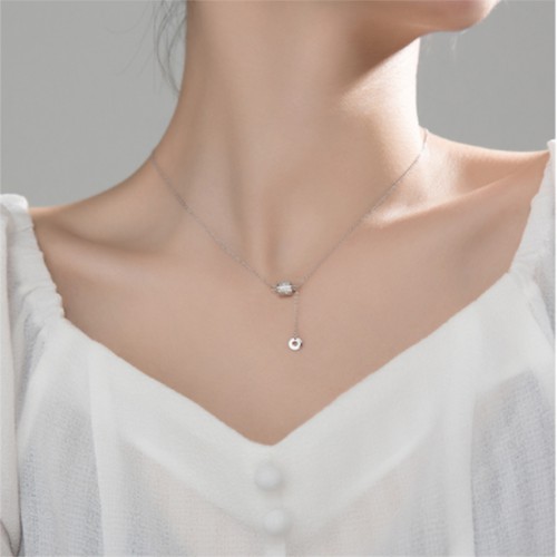 Dây chuyền bạc Ý s925 vòng eo nhỏ thả dài D7038 - AROCH Jewelry